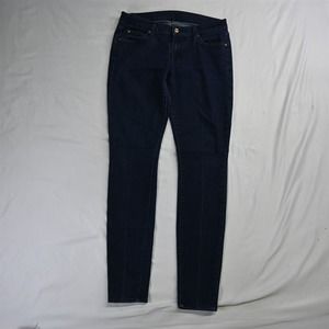7 for all Mankind 28 The Skinny Dark Wash Stretch Denim‎ Womens Jeans